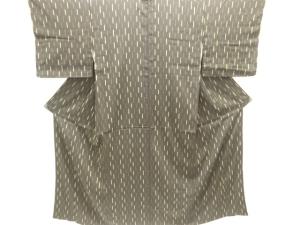 大正ロマン　雨縞模様織り出しお召着物